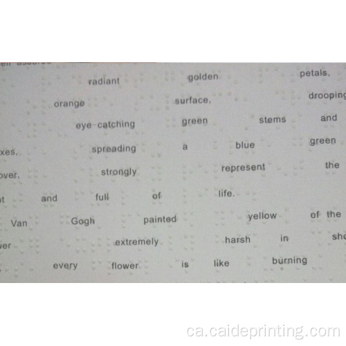 Llibres d'impressió cecs Braille Products Braille Impressió